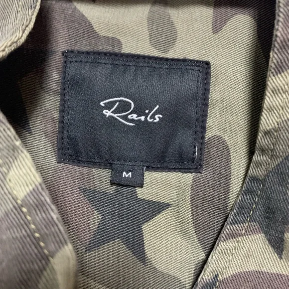 Rails Green Star Camo Utility Jacket Size M - Picture 4 of 9